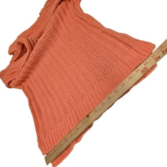 Lucky Brand Women's Sweater Size Small Peach Pink V Neck Long Sleeves Bohemian - Picture 9 of 14